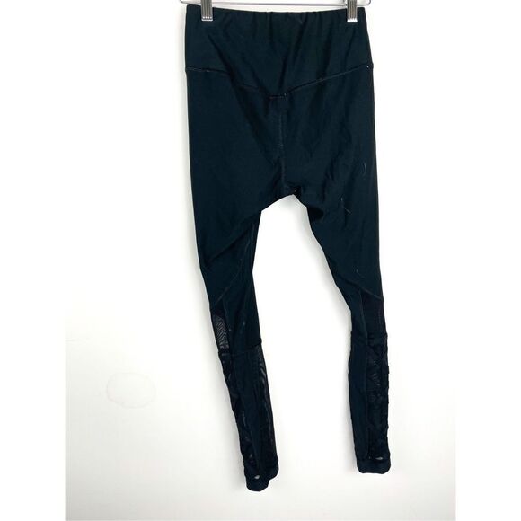 RBX Black Mesh Cross Strap Design 7/8 Leggings - Picture 5 of 10